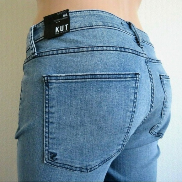 Kut from the Kloth Denim - KUT from the KLOTH Jeans Women's DISTRESSED Mia Toothpick Skinny Plus Size 16W